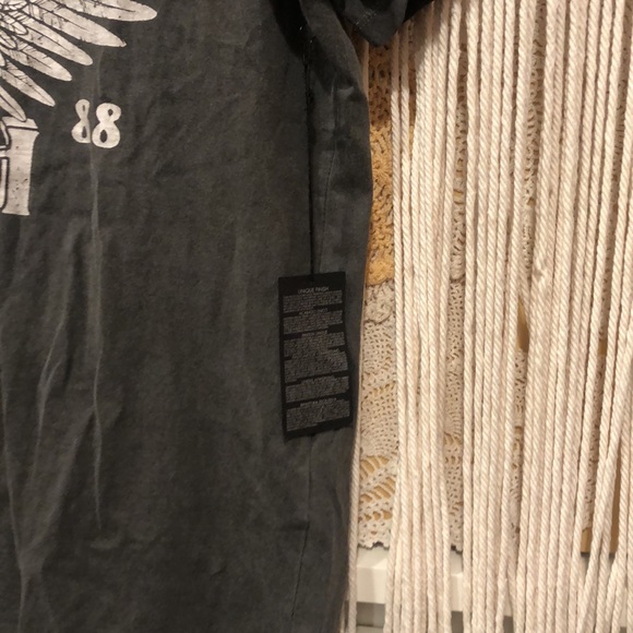 Flying high 1988 new w tags t shirt cut out distressed forever 21 vintage gray - Picture 3 of 6